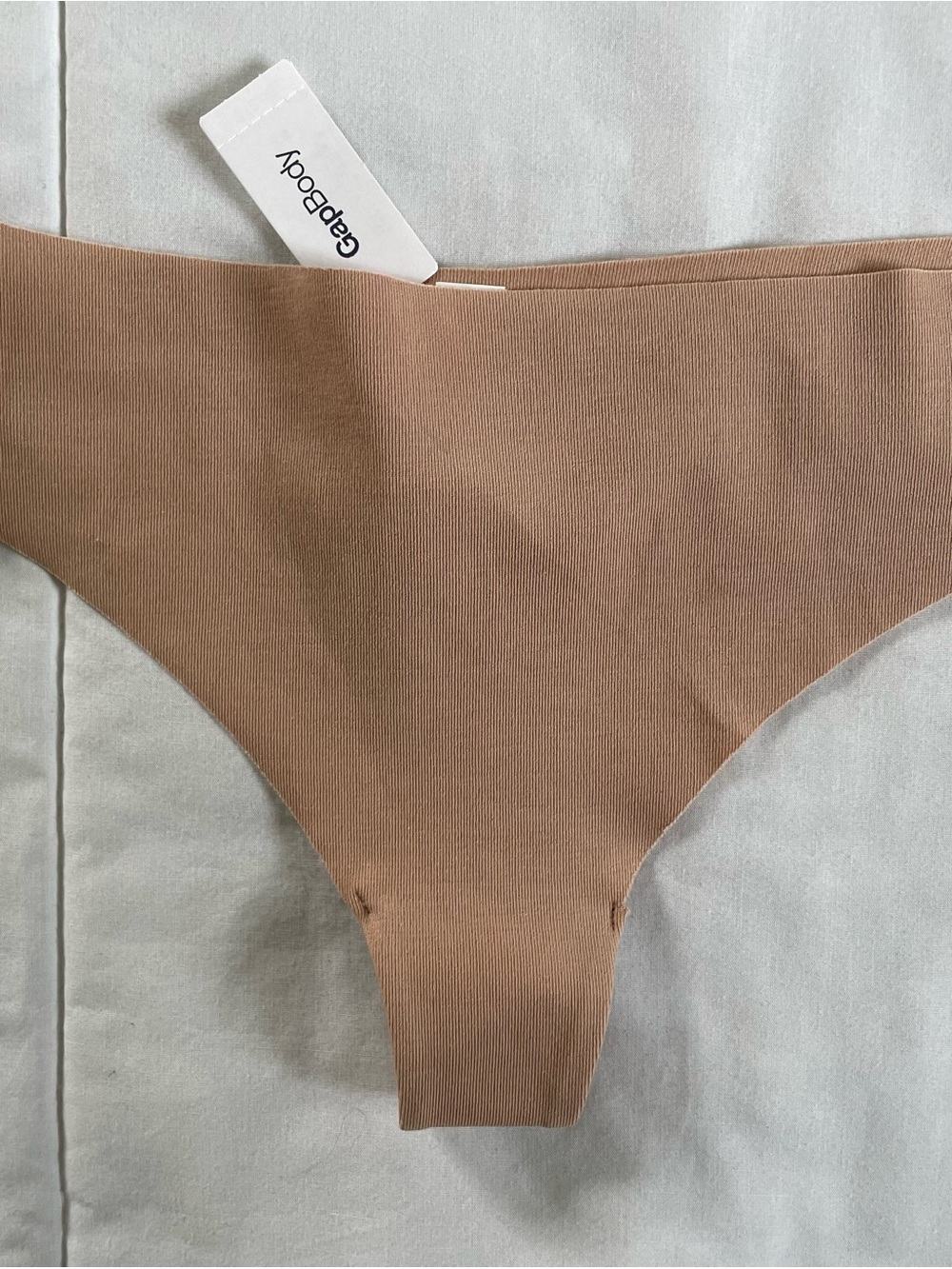 GAPBody Seamless Ribbed Thong - Tan